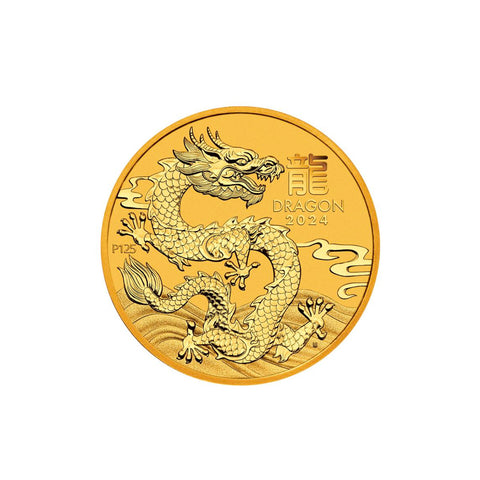 24k Gold Coin Year of the Dragon 2024  Chong Hing Jewelers