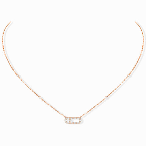 Messika Move Uno Rose Gold Diamond Necklace - 04708-PG  Messika