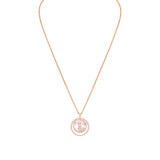 Messika Lucky Move MM Rose Gold Diamond Necklace in White Mother-of-Pearl - 10834-PG  Messika