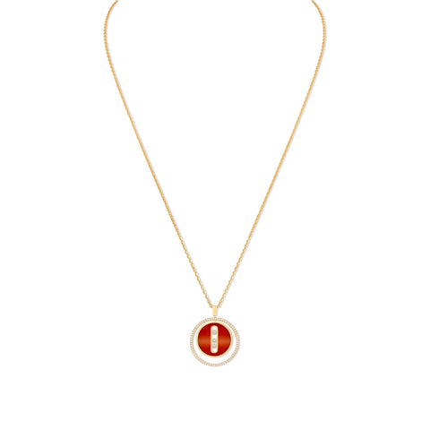 Messika Carnelian Lucky Move MM Yellow Gold Diamond Necklace - 10841-YG  Messika