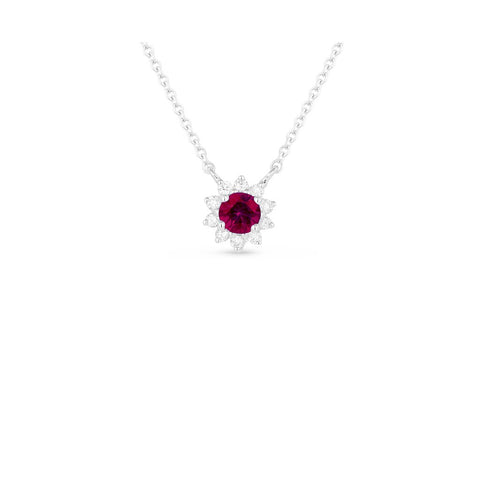 Ruby Diamond Pendant and Chain  CH Collection