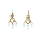 Aquamarine Diamond Earrings  CH Collection