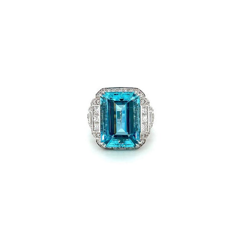 Aquamarine Diamond Ring  CH Collection