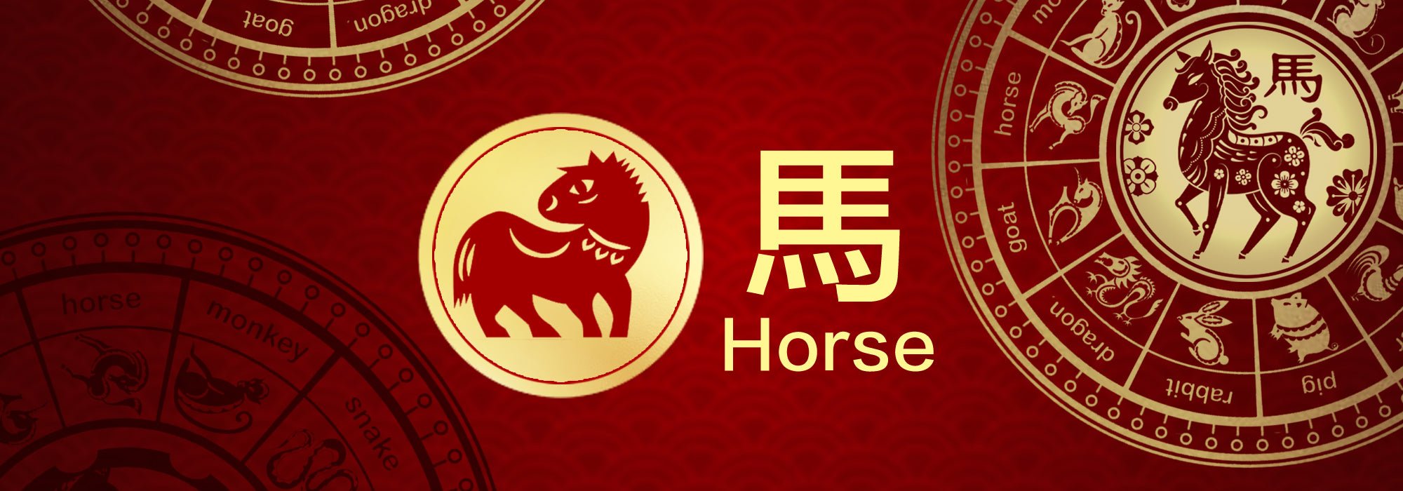 Chinese Zodiac Horse - White, Yellow, and Dark Blue collection image