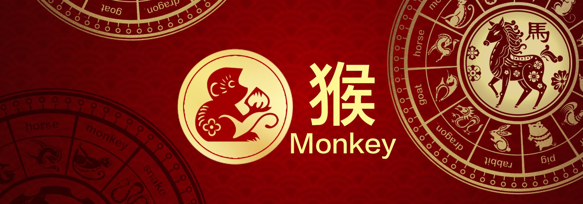 Chinese Zodiac Monkey - White, Blue, and Gold collection image