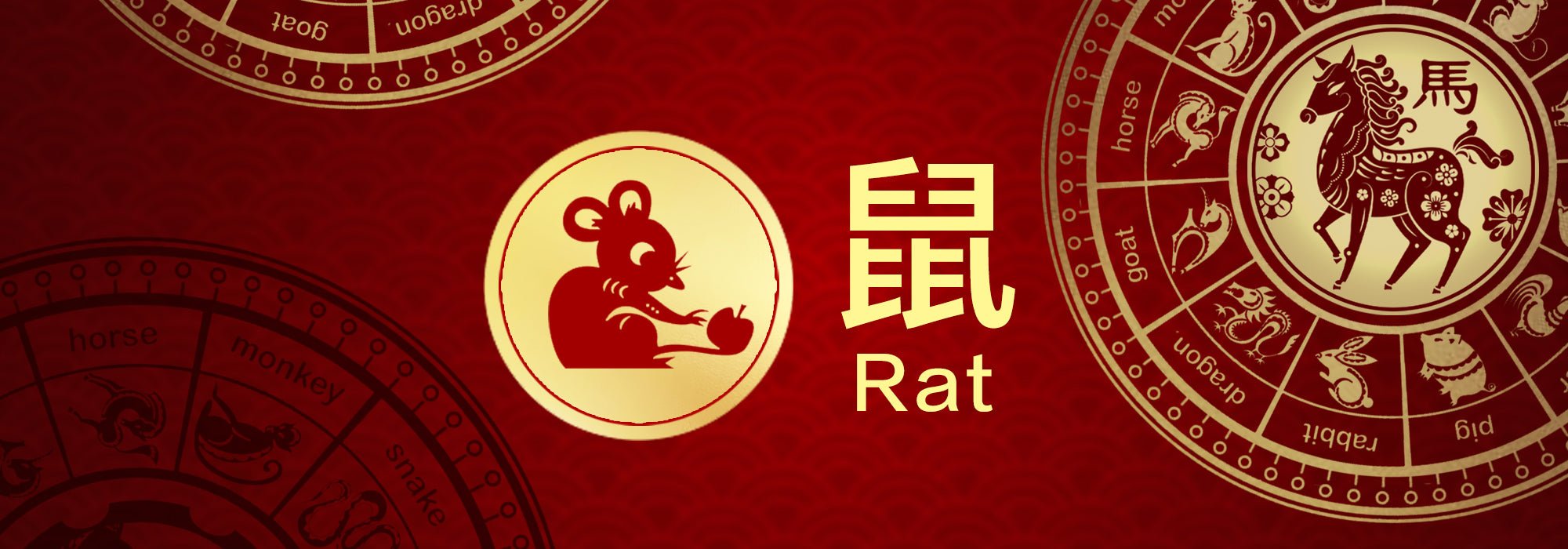Chinese Zodiac Rat - Blue, Gold, and Green collection image