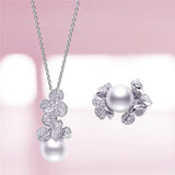 Mikimoto Fortune Leaves Collection White South Sea Cultured Pearl and Diamond Pendant in 18K White Gold  Mikimoto