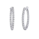 Roberto Coin Diamond Hoop Earrings  Roberto Coin