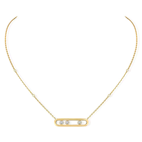 Messika Move Yellow Gold Diamond Necklace  Messika