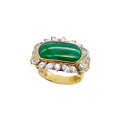 18K Jade Ring CH Collection