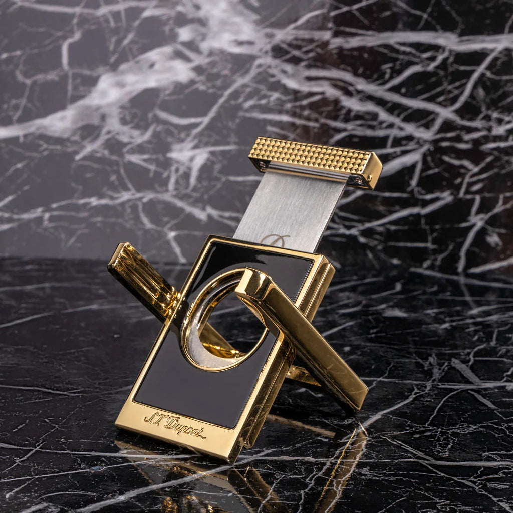 St Dupont Black and Gold Cigar Cutter Stand  St Dupont
