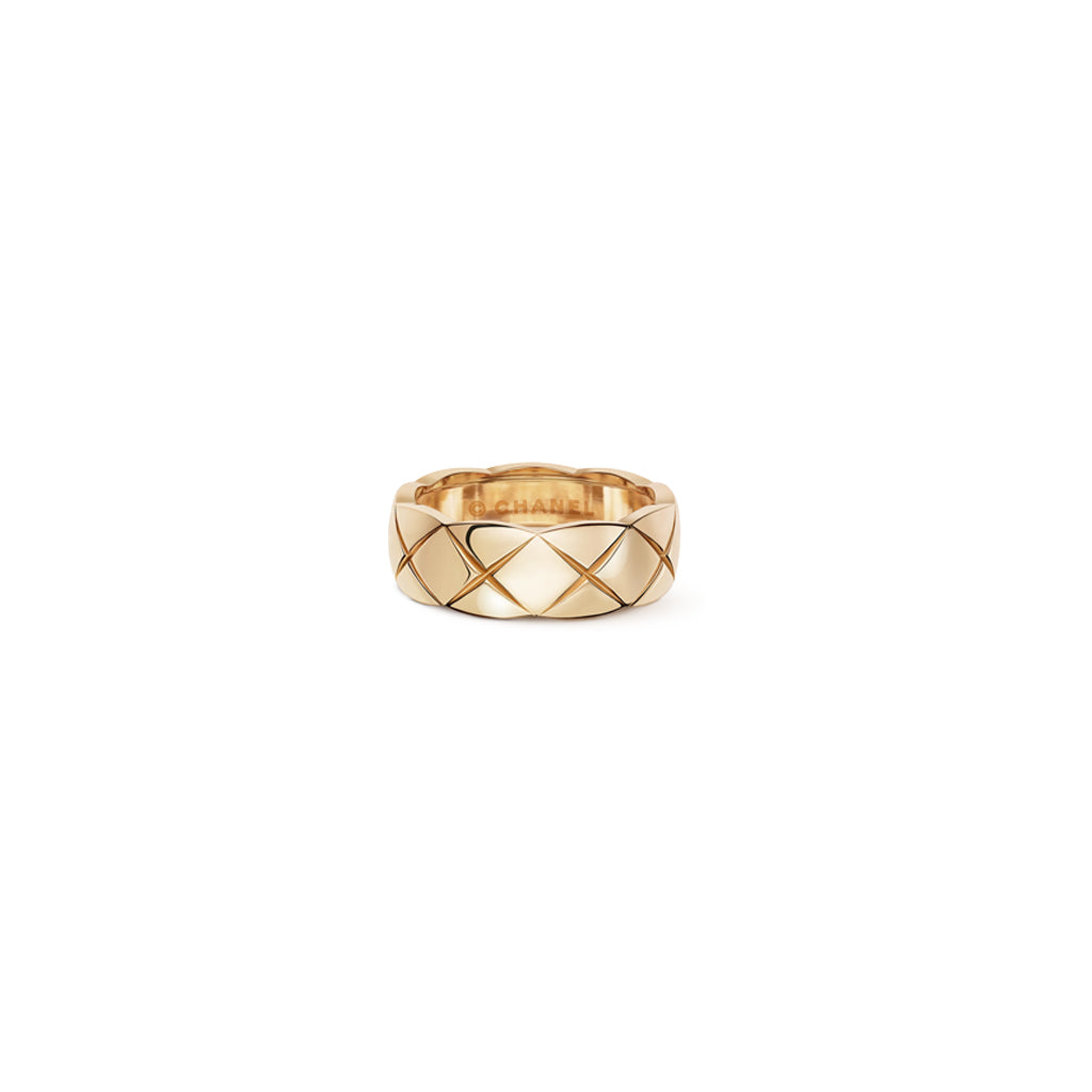 Chanel Coco Crush 18K White Gold Band Ring Size 55 Chanel