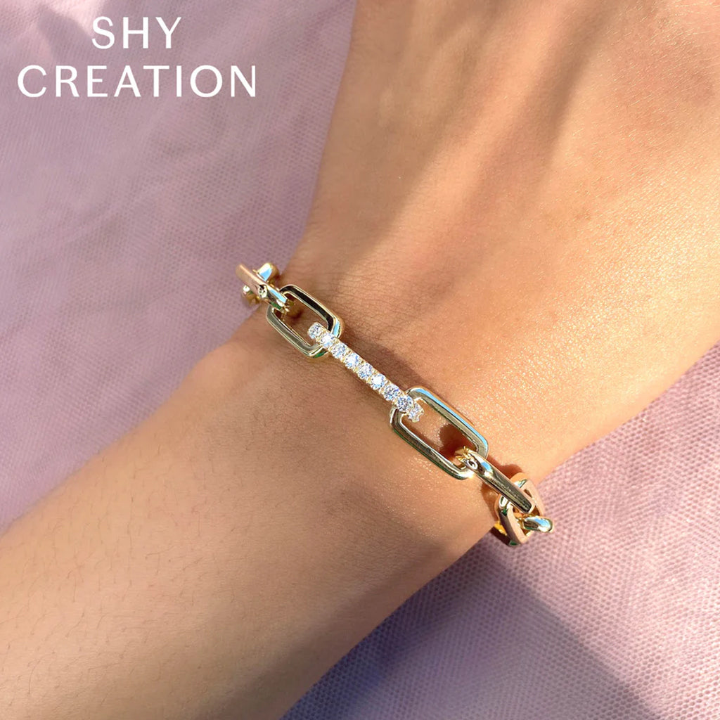 Shy Creation Kate 0.93 Ct. Diamond Link Bracelet  Shy Creation