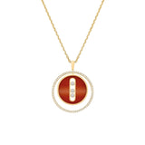 Messika Carnelian Lucky Move MM Yellow Gold Diamond Necklace - 10841-YG  Messika