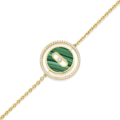 Messika Lucky Move SM Malachite Yellow Gold Diamond Bracelet  Messika