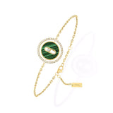 Messika Lucky Move SM Malachite Yellow Gold Diamond Bracelet  Messika