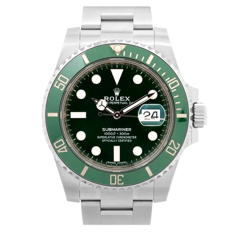 Rolex Submariner 40mm Green Oyster Gentle Watch