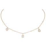 Messika My Twin Trio Pink Gold Diamond Necklace  Messika