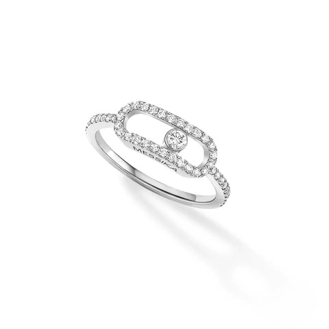 Messika Move Uno Pavé LM White Gold Diamond Ring  Messika