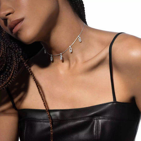 Messika Move Uno Pavé Drop Pendant Choker  Messika