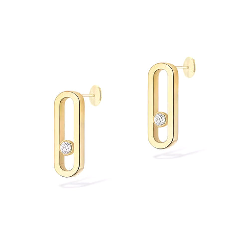 Messika Move Uno Yellow Gold Diamond Earrings  Messika