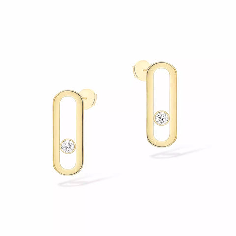 Messika Move Uno Yellow Gold Diamond Earrings  Messika