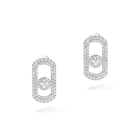 Messika So Move Pavé White Gold Diamond Earrings  Messika