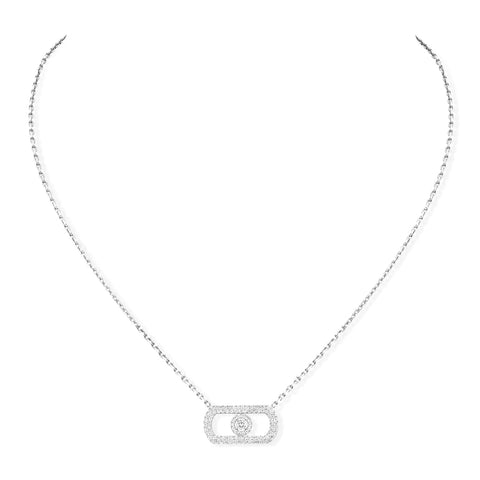 Messika So Move Pavé White Gold Diamond Necklace  Messika