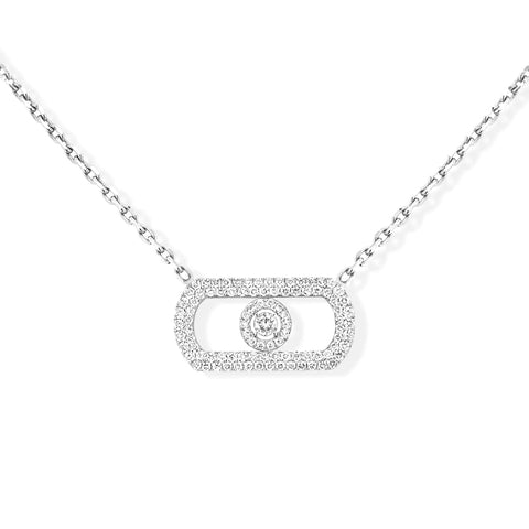 Messika So Move Pavé White Gold Diamond Necklace  Messika