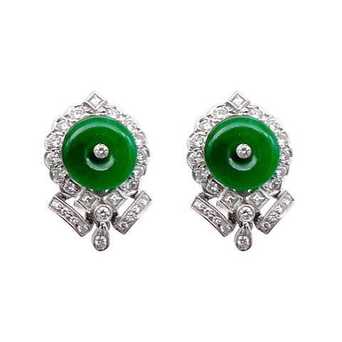 18KW Jade Earrings