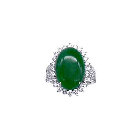 18KW Jade Ring