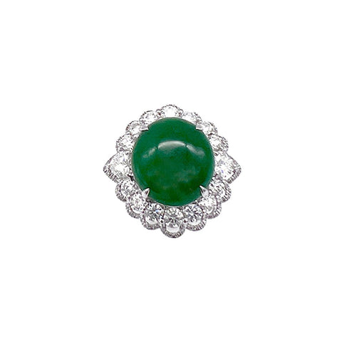 18KW Jade Ring