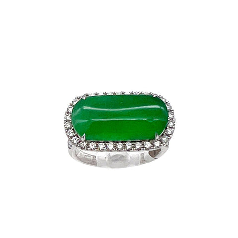 18KW Jade Ring