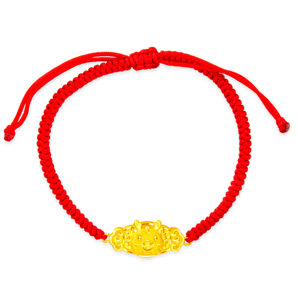 24k Gold Year of the Dragon Bracelet  Chong Hing Jewelers