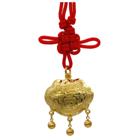 24K Gold Year of the Snake Baby Longevity Locket Necklace