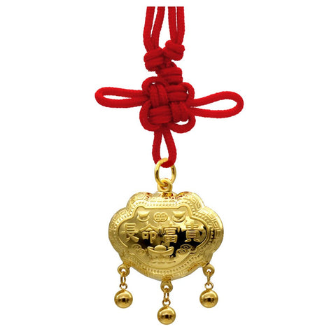 24K Gold Year of the Snake Baby Longevity Locket Necklace