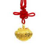 24K Gold Year of the Snake Fu Lock Necklace