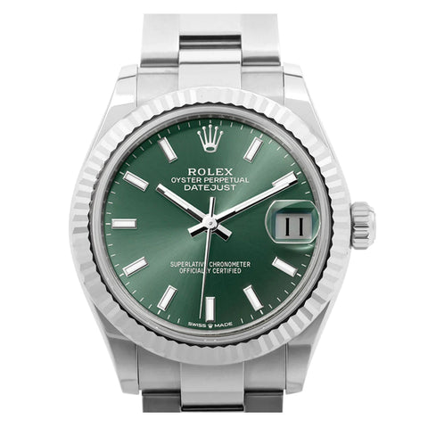 Rolex Datejust 31mm Green Oyster Ladies Watch