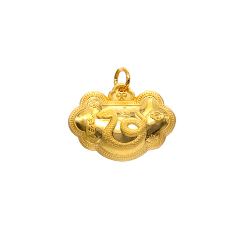 24K Gold Year of the Snake Baby Locket Pendant Chong Hing Jewelers