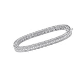 Roberto Coin Princess White Gold Narrow Bangle Bracelet with Diamonds  Roberto Coin