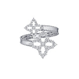 Roberto Coin Princess Flower Bypass Ring with Diamonds  Roberto Coin