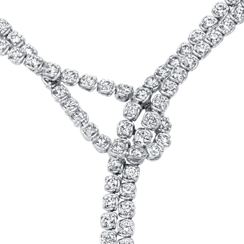 A LINK Abbracci Double Loop Diamond Necklace  A LINK