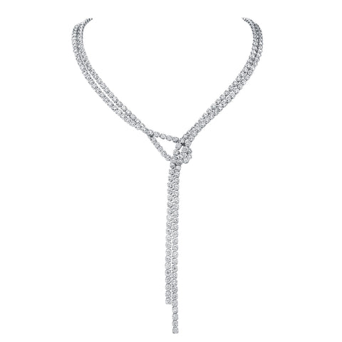 A LINK Abbracci Double Loop Diamond Necklace  A LINK