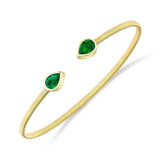 Shy Creation Corelli 1.21CT Emerald Pear Bezel Bangle