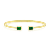 Shy Creation Corelli 1.10CT Emerald Bezel Bangle