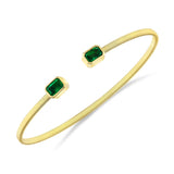 Shy Creation Corelli 1.10CT Emerald Bezel Bangle