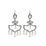 White South Sea Pearl Diamond Earrings CH Collection