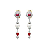 White South Sea Pearl Diamond Earrings CH Collection