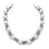 White South Sea Pearl Diamond Necklace CH Collection