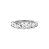 Hearts On Fire 18KW Love 5 Stone Multiplicity Wedding Band